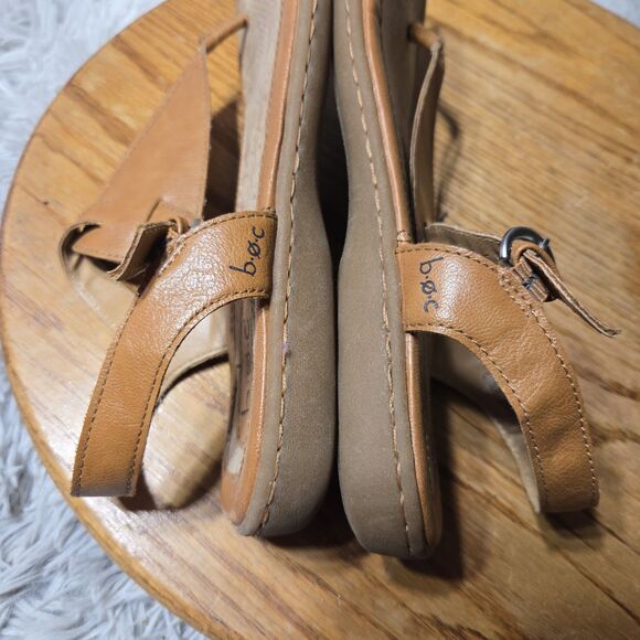 BOC Born Concept Basilia Womens Size 8M T Strap Cream Faux Leather Thong Sandals - Picture 10 of 11
